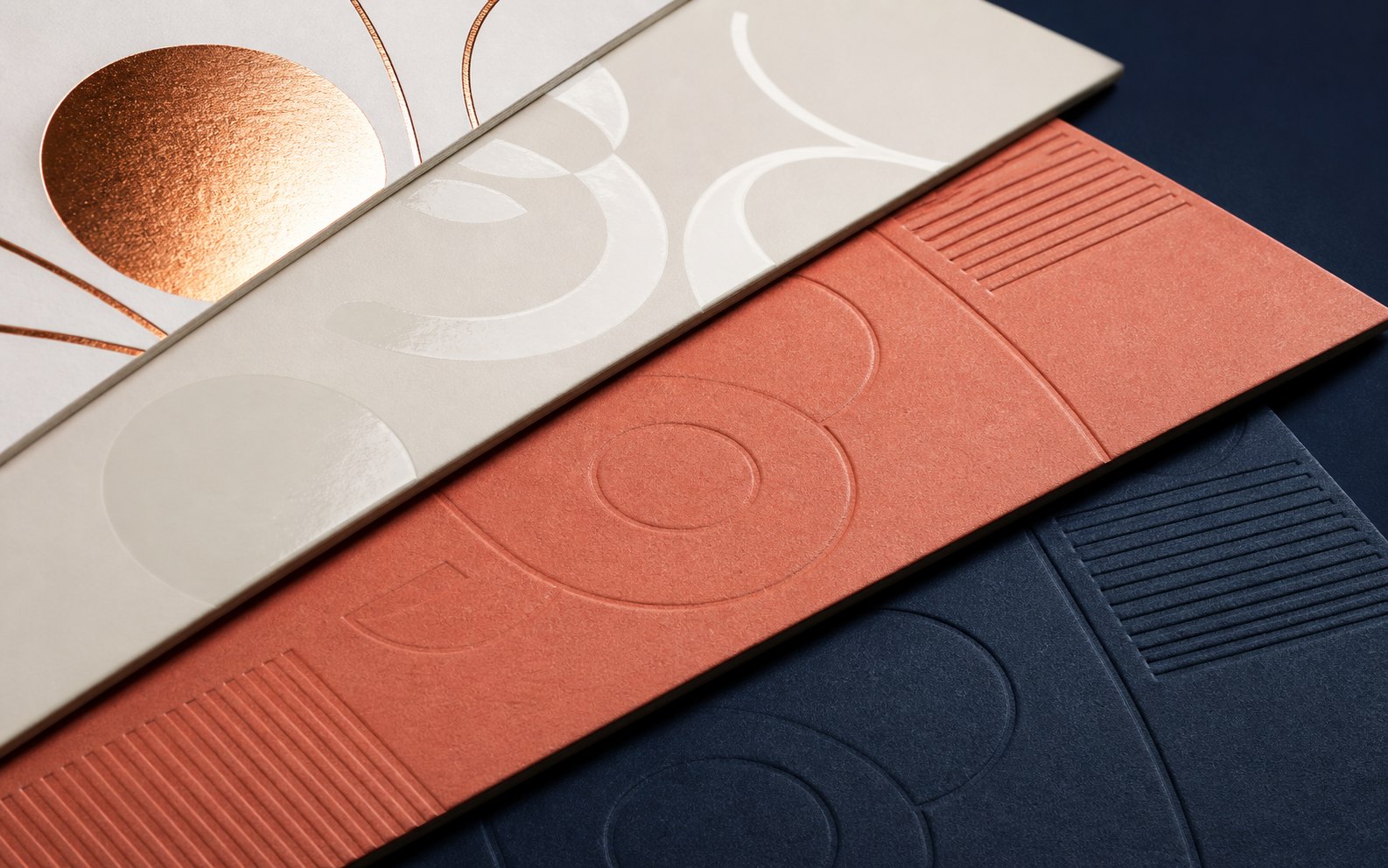 Conceptual close-up of premium print finishes