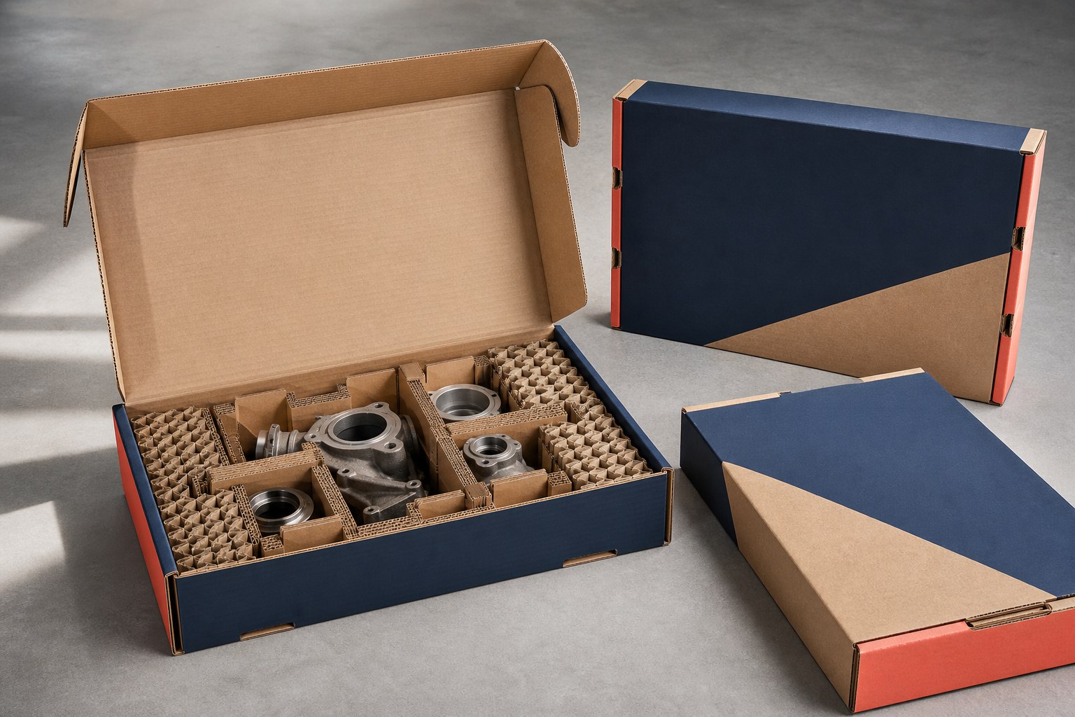 Realistic conceptual heavy-duty industrial packaging