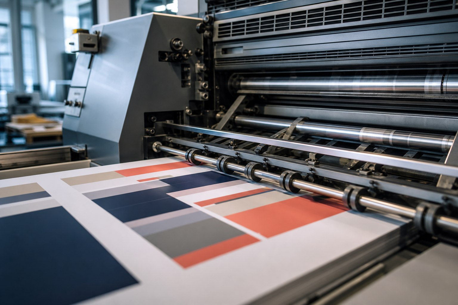 Conceptual modern offset printing process